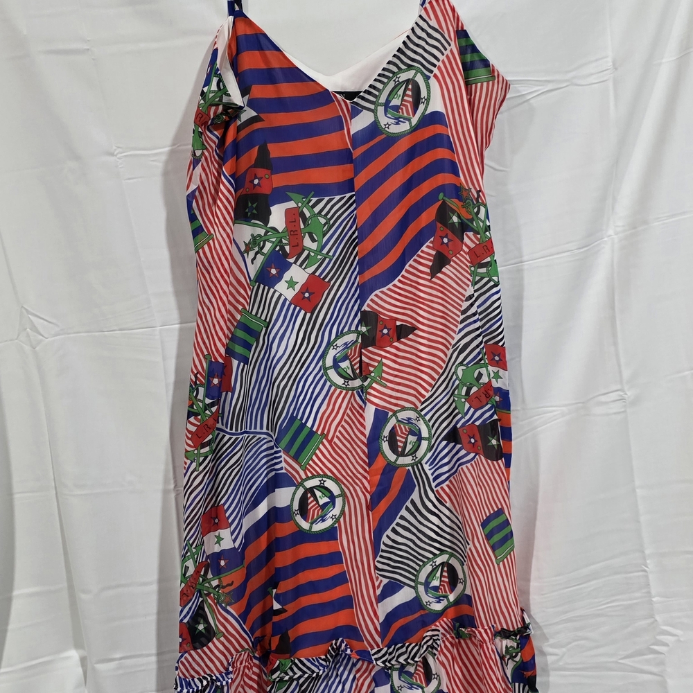 Ralph Lauren Multicolor Nautical Midi Dress